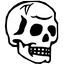 A logo image of a skull